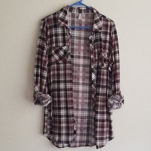 Plaid Button Up Top